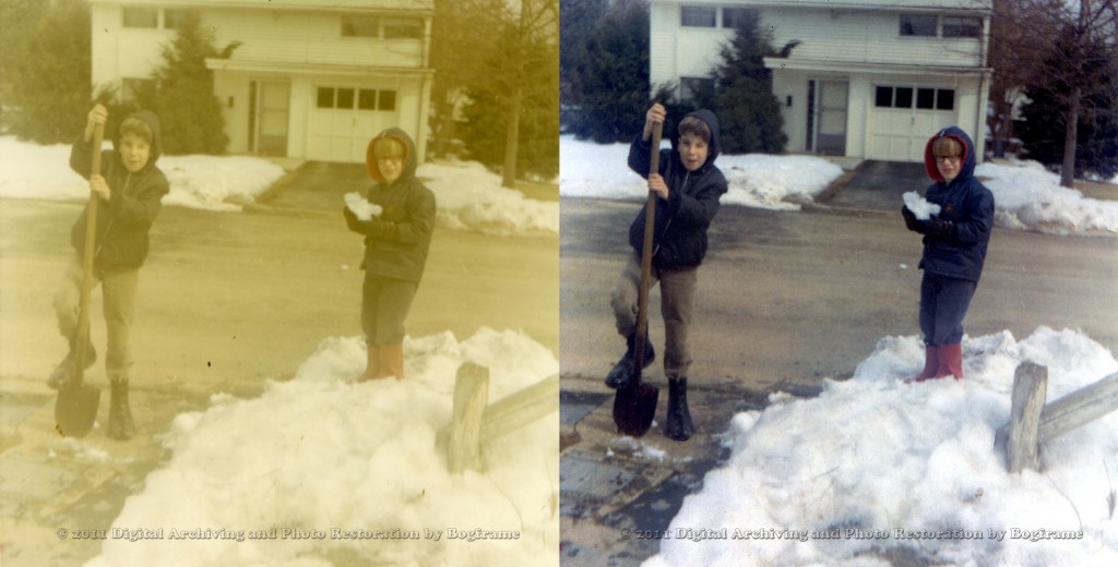 1969 Kodacolor Print Before and After Restoration